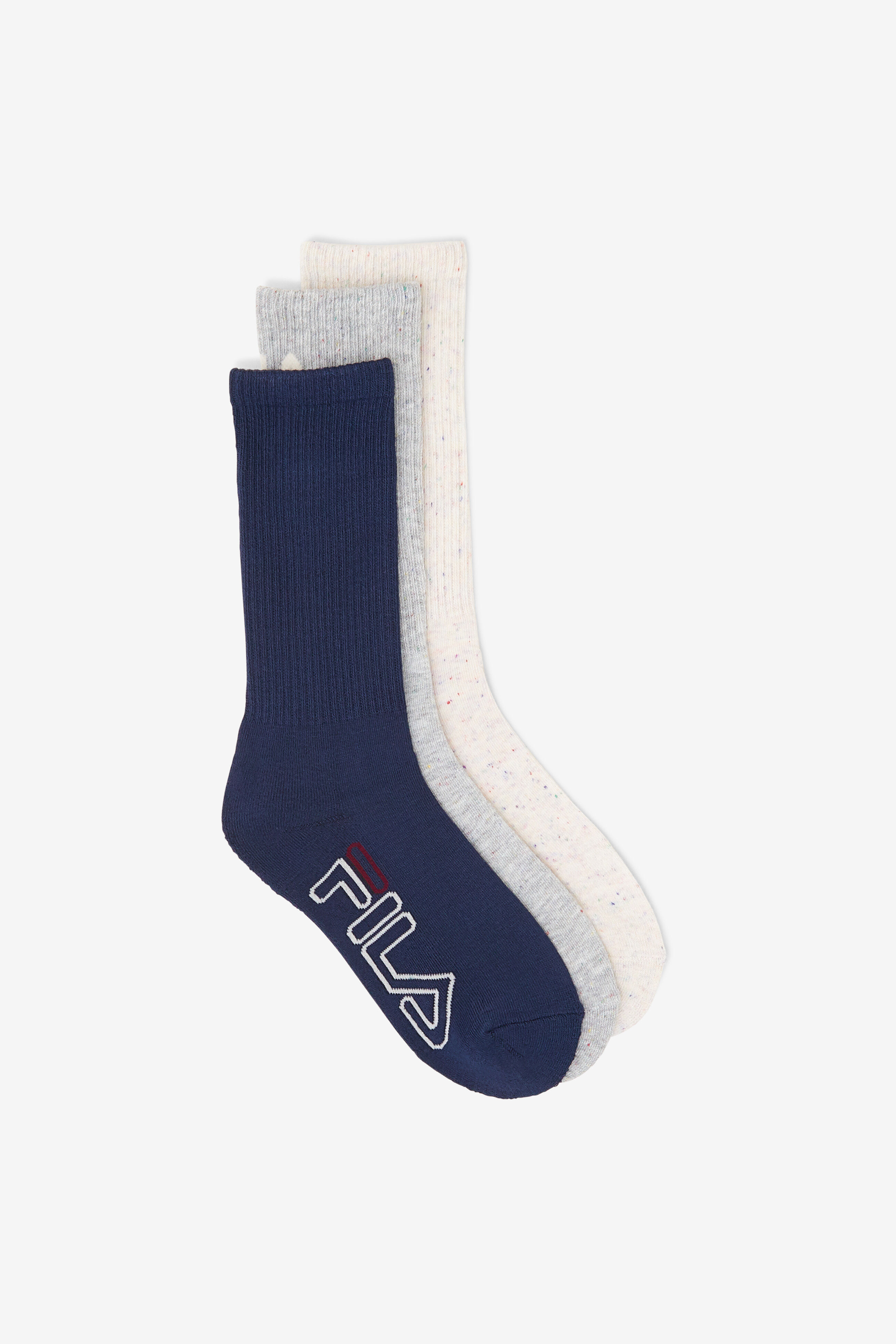 Women's Speckle Stripe Crew Sock 3-pack - Socks, Hats & Accessories | Fila 691115802667